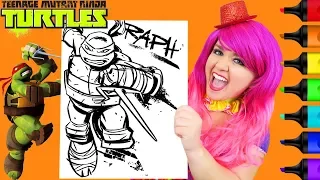 Coloring Raphael Ninja Turtles TMNT Coloring Page Prismacolor Markers | KiMMi THE CLOWN