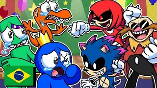 Rainbow Friends VS Sonic.exe!? (DUBLADO PT-BR) Friday Night Funkin Animação