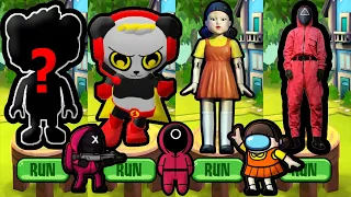 Tag with Ryan vs Squid Game Run - All Characters Unlocked Red Light Green Light Combo Panda Gameplay