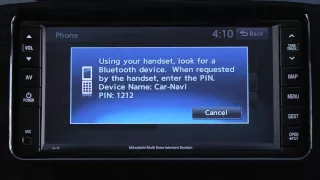 Use Bluetooth on NAV Screen to Pair Smartphone    2014 Mitsubishi Mirage w  Navigation