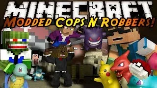 Minecraft Mini-Game : MODDED COPS N ROBBERS! POKEMON!