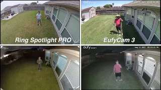 Ring Spotlight Cam PRO vs EufyCam 3 - Video Quality Comparison