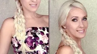 Cute summer hairstyle for everyday | 4-strand braid illusion (long hair tutorial)