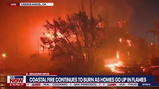 'Coastal Fire' in Laguna Niguel destroys homes late into the evening | LiveNOW from FOX