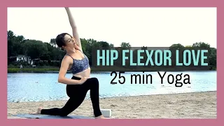 30 min Hip Flexor Stretch Yoga - Vinyasa Yoga for Your Hips & Psoas