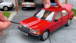 1:18 Mercedes-Benz W201 190E '82-'88, Signal red - Norev Dealer Edition [Unboxing]