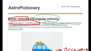 linear velocity VS angular velocity