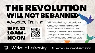 The Revolution Will Not Be Banned: Advocacy Training | Banned Books Week '22