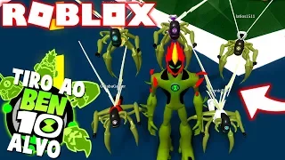 ROBLOX ! - NOVO TIRO AO ALVO COM FOGO FÁTUO E INSECTÓIDE NO BEN 10 ARRIVAL OF ALIENS !