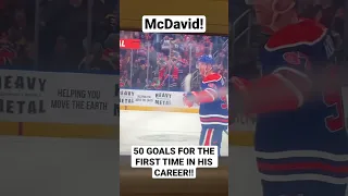 Connor McDavid's 50th goal!! The first time in his career!! #shorts