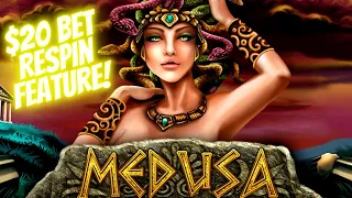 High Limit MEDUSA Slot Machine $20 Bet RE-SPIN Features! High Limit Ultimate Fire Link| SE-7 | EP-21