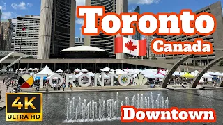 Toronto, Canada 🇨🇦 | Downtown (Summer) | 4K Walking Tour