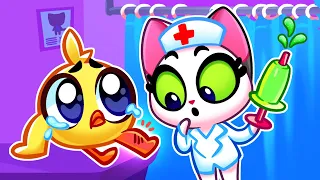 Take Care of Pet Chicky || Baby is Sick || Kittens Funny Stories for Kids by Purr Purr