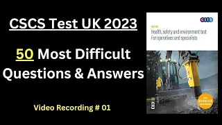 CSCS Test 2023 | CSCS Card UK | CSCS | CSCS Card Test Questions 2023 | CSCS Test Preparation 2023