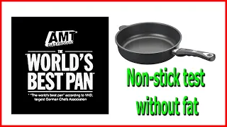 AMT Gastroguss World's Best Pan (non-stick test without fat)