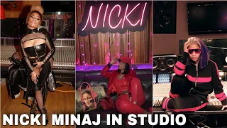 Nicki Minaj In Studio Making Albums And Songs