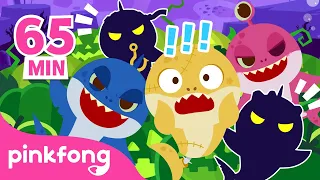 Halloween Zombie Tubarões em Português | Dia das Bruxas |+Compilação| Pinkfong Canções para crianças