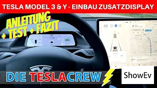 Tesla Model 3 & Y | Einbau voll integriertes Zusatzdisplay, Anleitung + Test + Fazit