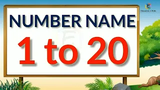 Number Names 1 to 20, number name 1 to 20, number names with spellings