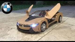 BMW i8 R/C Supercar made from Cardboard!