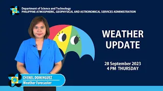 Public Weather Forecast issued at 4PM | September 28, 2023