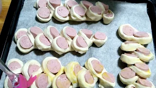 Вкусные Сосиски в тесте .sausage in the dough.