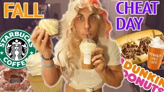 13,000 CALORIES FALL THEMED CHEAT DAY| DONUTS, PIZZA, PUMPKIN SPICE AND MORE....