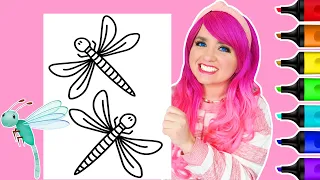 Coloring Pretty Dragonflies Coloring Page | Ohuhu Art Markers