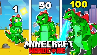 Aku Bertahan 100 HARI sebagai GODZILLA di Minecraft HARDCORE!