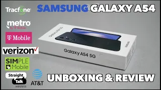 Samsung Galaxy A54 5G Unboxing & Review For metro by t-mobile, At&t, t-mobile, Verizon