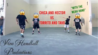 Chicharron and Hector vs Torrito and Tavo A/B doubles Handball Tournament