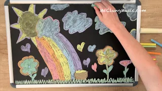 Somewhere Over the Rainbow ♥ Lullaby for Babies + Chalk Art