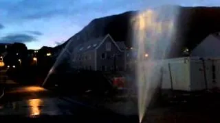 Прорыв временного водопровода в бергенском районе Kronstad, 25.9.2013 7:00