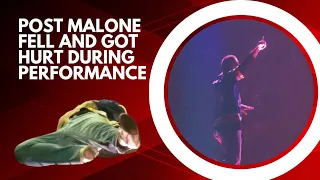 Post Malone fell and got hurt, but still, continue the show! 😭❤️💯 #postmalone #postmaloneconcert