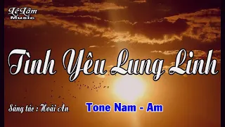 Karaoke - TÌNH YÊU LUNG LINH Tone Nam | Lê Lâm Music