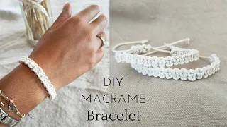DIY | Bracelet en macramé simple et rapide | Le noeud plat