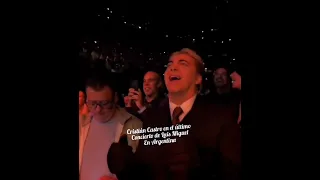 Cristián Castro sorprende al asistir al concierto de Luis Miguel en Argentina.