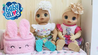 BABY ALIVE GÊMEAS NINA E HANNA VÃO PASSAR O DIA NO PARQUINHO