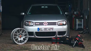 Surprising My Wife With Air Suspension For Her MK4 R32! ( Castor Airride )