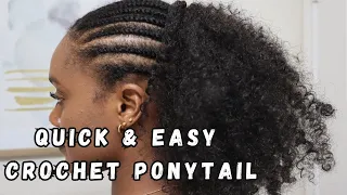 QUICK & EASY CROCHET PONYTAIL!! || PERFECT FOR SUMMER! #protectivehairstyles