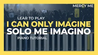 I CAN ONLY IMAGINE easy piano tutorial #mercyme