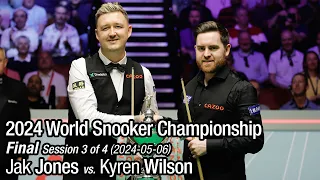 2024 World Snooker Championship Final: Jak Jones vs. Kyren Wilson (Full Match 3/4)