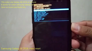 Samsung Galaxy J6 2018 Hard reset