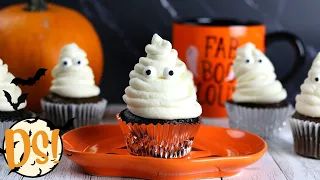 Halloween Special!! Sourdough Chocolate Cupcakes with Delicious Buttercream Frosting!