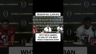 why Nick Saban is the goat