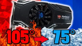 Как СНИЗИТЬ ТЕМПЕРАТУРУ на СТАРОЙ видеокарте? На примере HD 6870