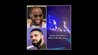 Davido and Drake came together at davido's sold out concert at Madison square garden