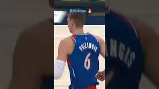 Kristaps Porzingis dunks on Lebron James while leading comeback for Wizards