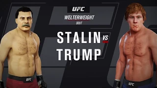 Stalin vs. Trump (EA Sports UFC 3) - CPU vs. CPU - Crazy UFC 👊🤪