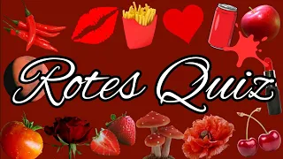 Rotes Quiz ❤️🍒🍓🍎🏮Teste dein Wissen 👀🤔📚🇩🇪